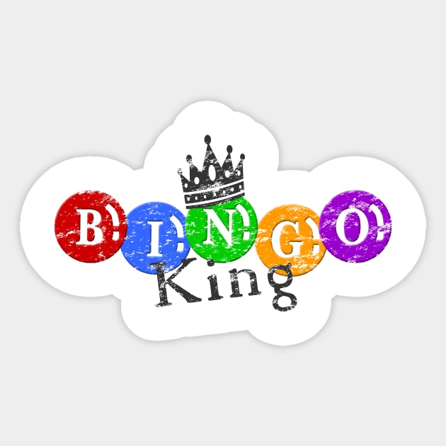 Bingo King BINGO LOVER Senior Funny Bingo Night Sticker by TeeCreations